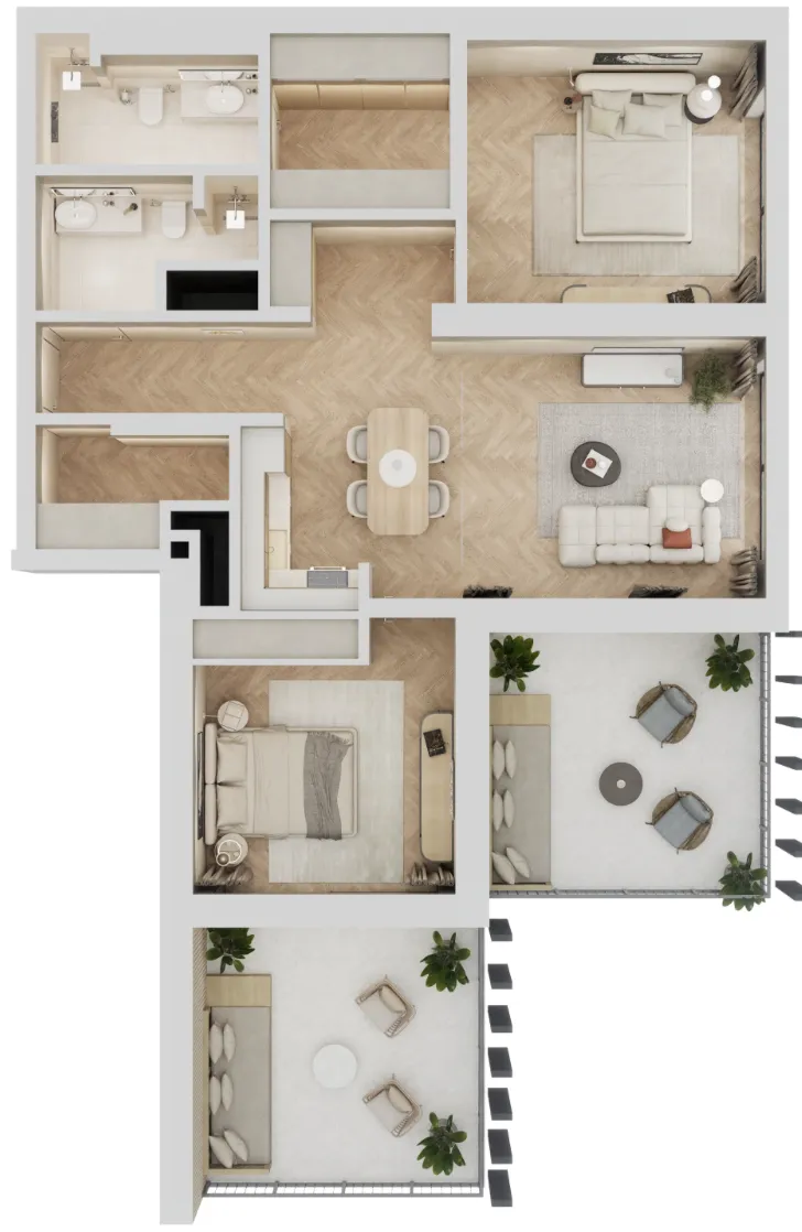 2 bedroom layout