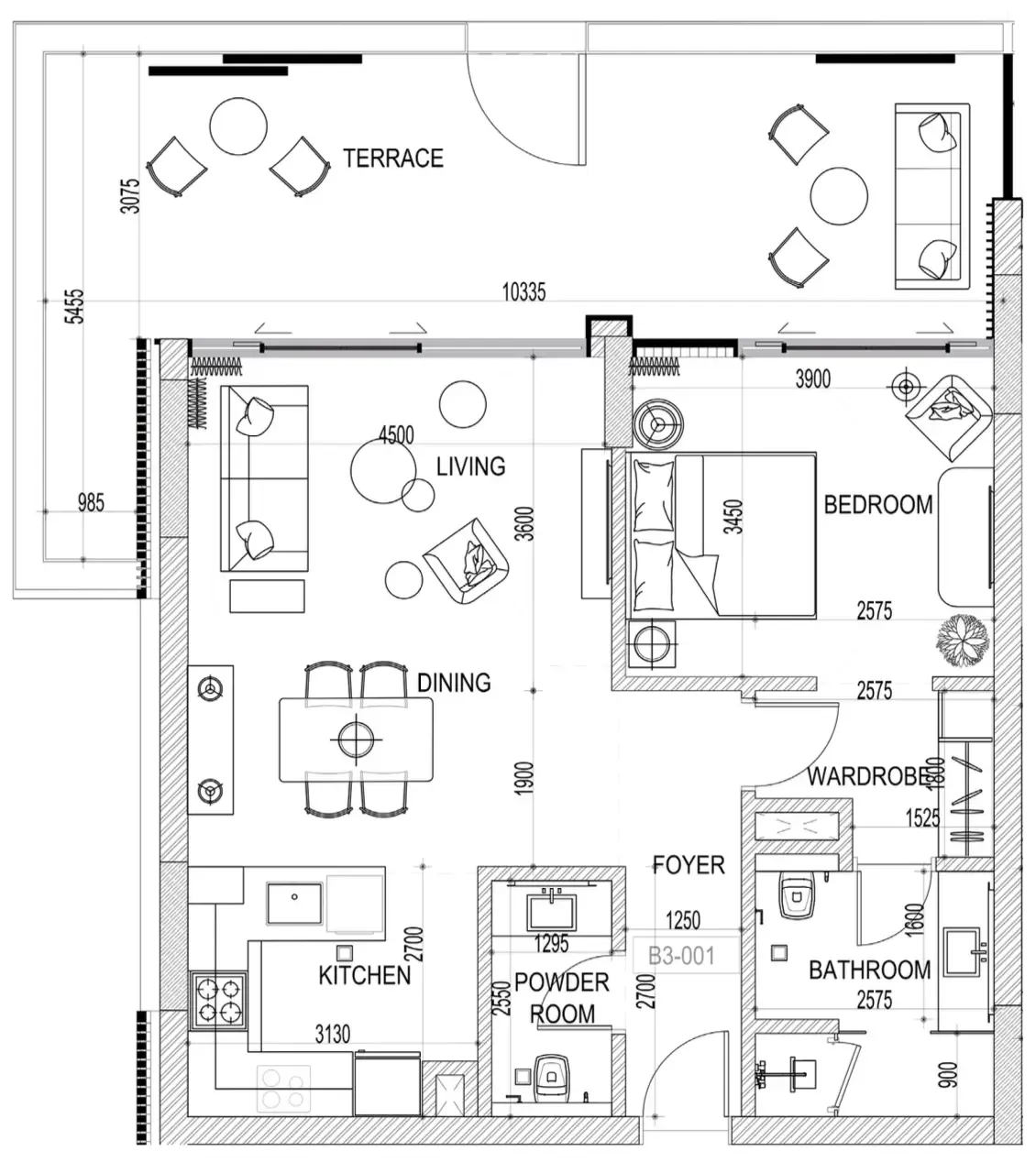 1 bedroom layout