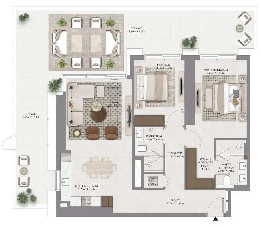2 bedroom layout