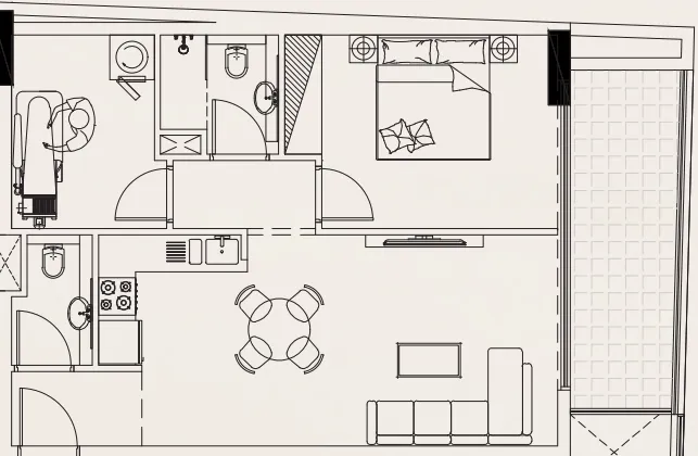 1 bedroom layout