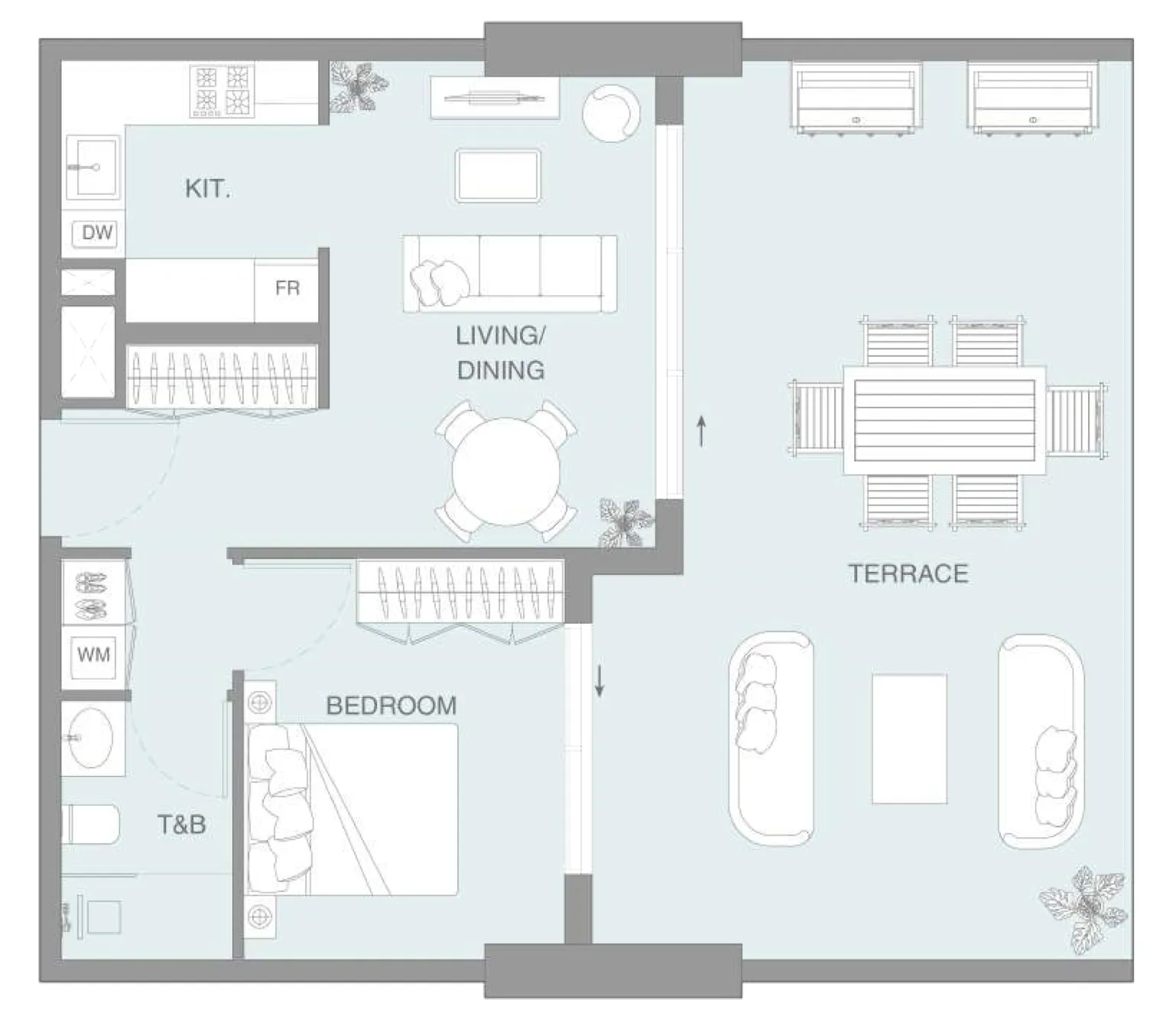1 bedroom layout