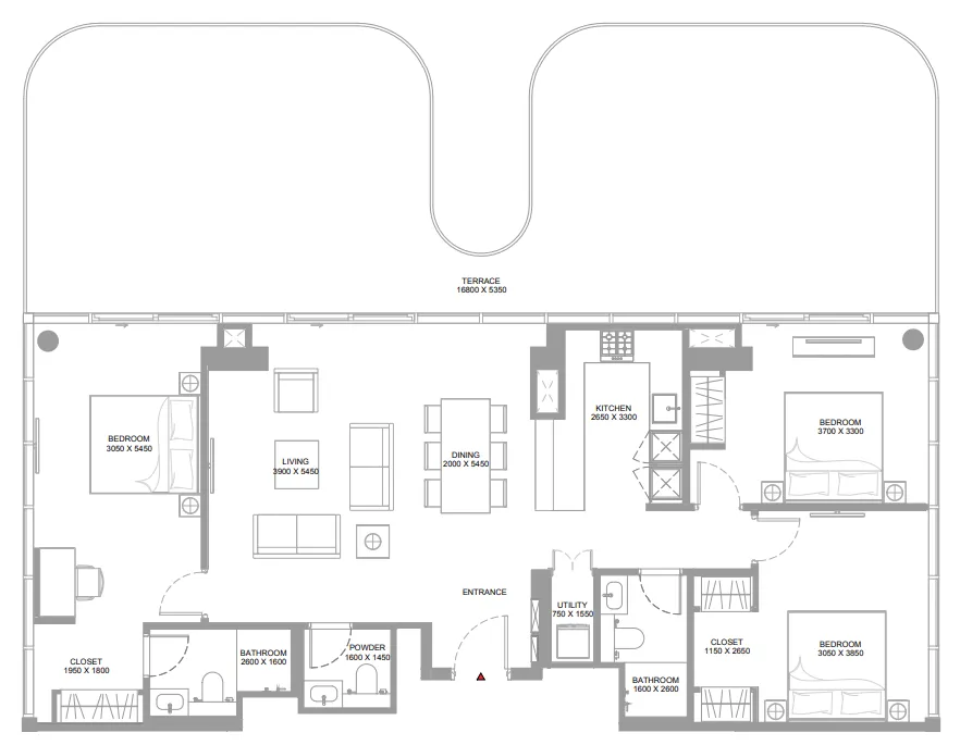 3 bedroom layout