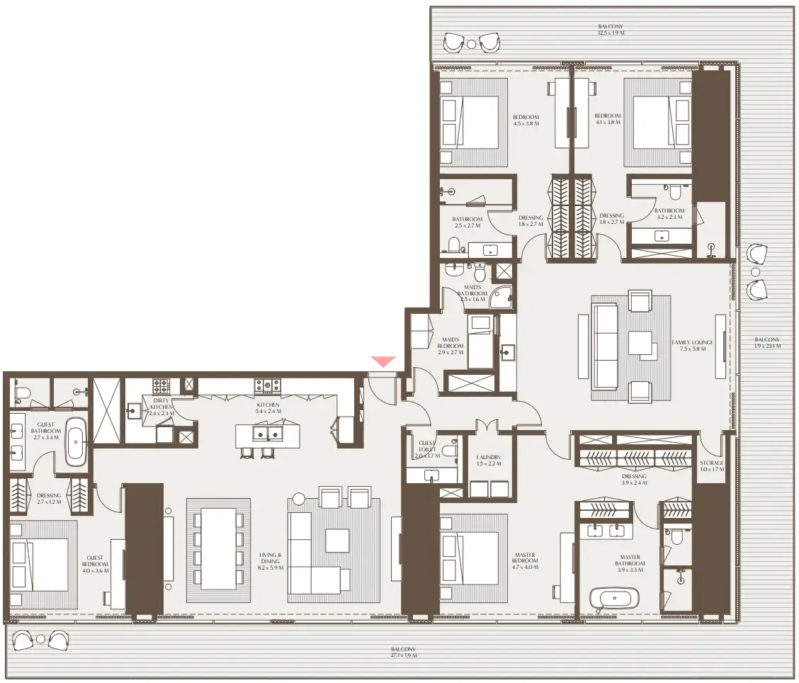 4 bedroom layout