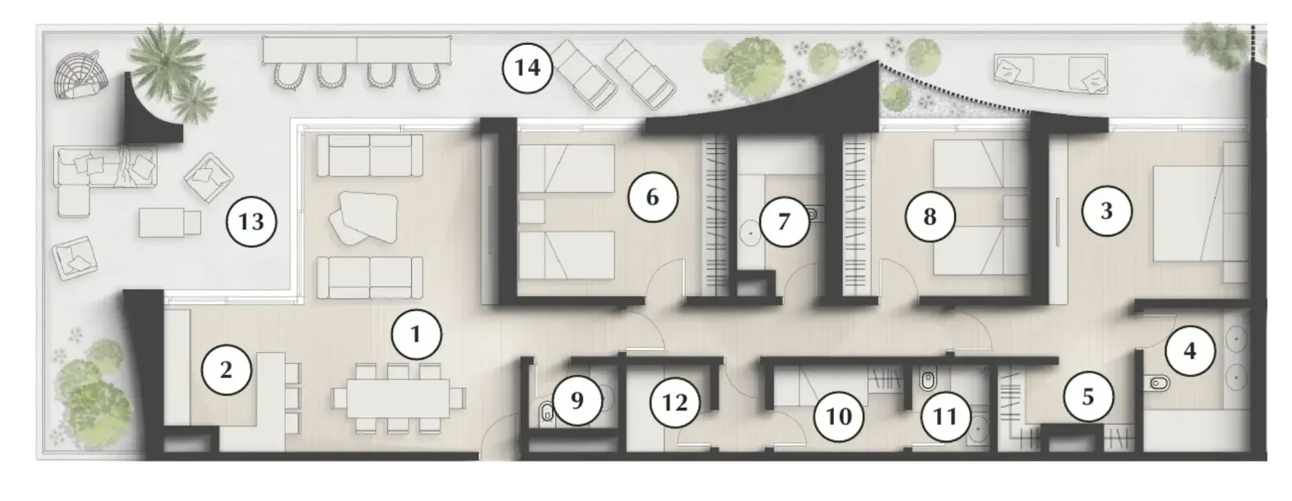 3 bedroom layout
