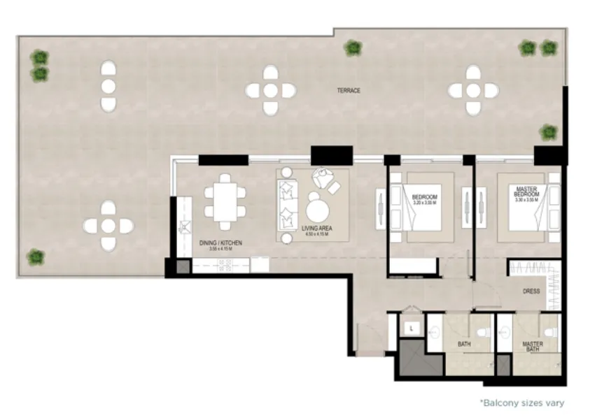 2 bedroom layout