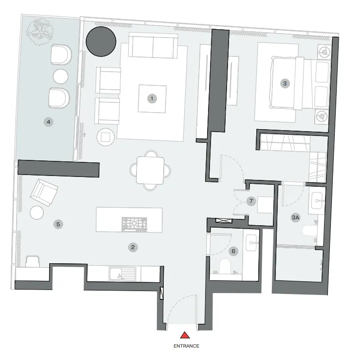 1 bedroom layout