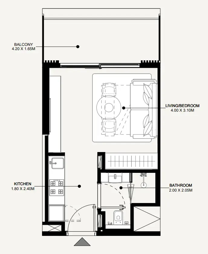 0 bedroom layout
