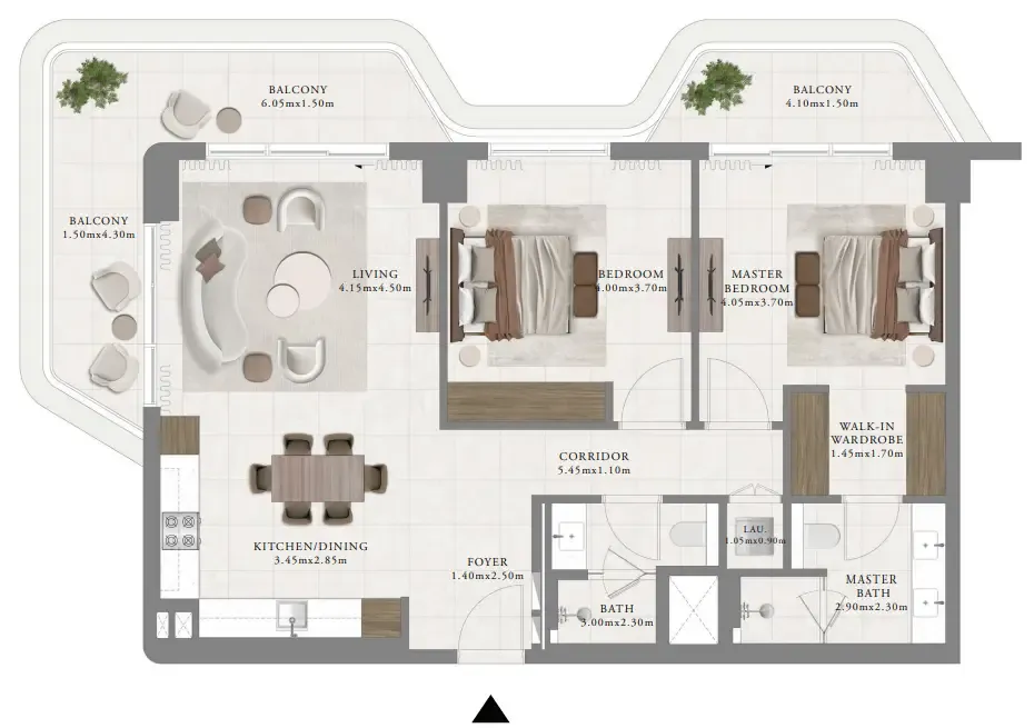 2 bedroom layout