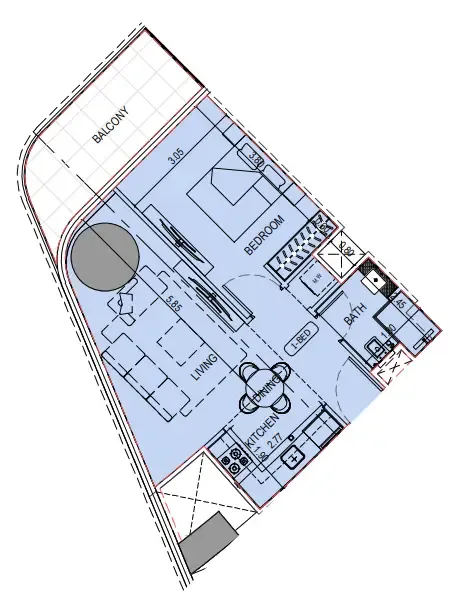 1 bedroom layout