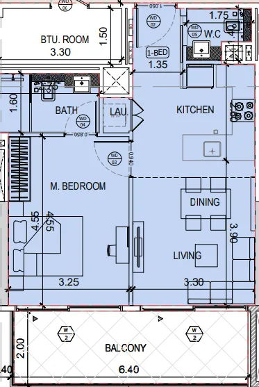 1 bedroom layout