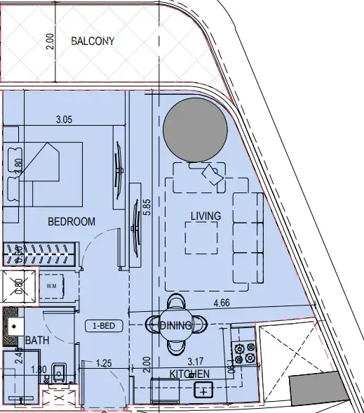 1 bedroom layout