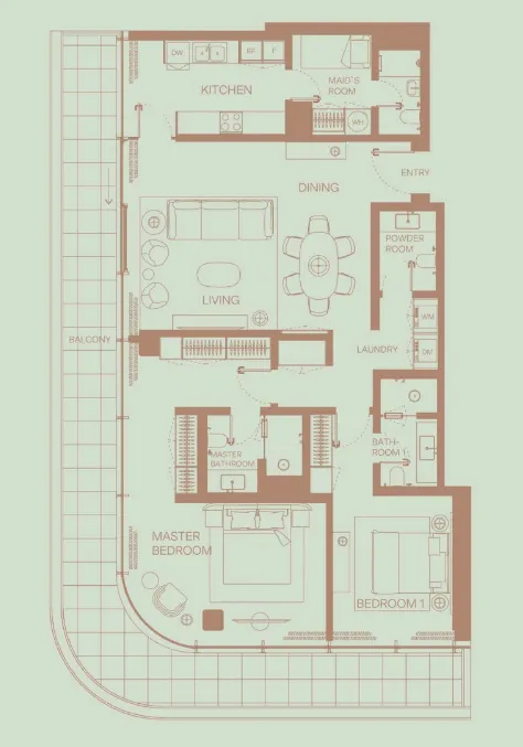 2 bedroom layout