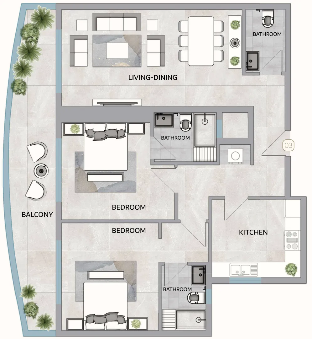 2 bedroom layout