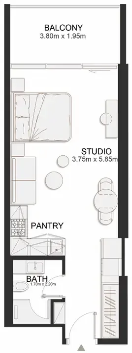 0 bedroom layout