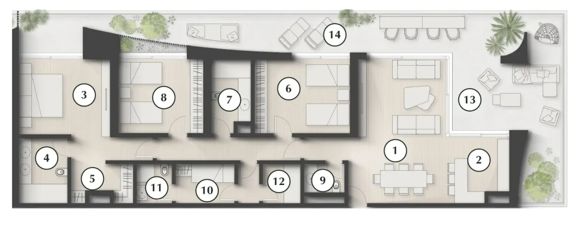 3 bedroom layout