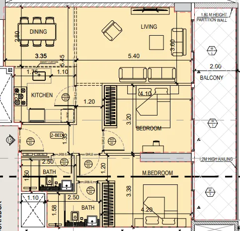 2 bedroom layout