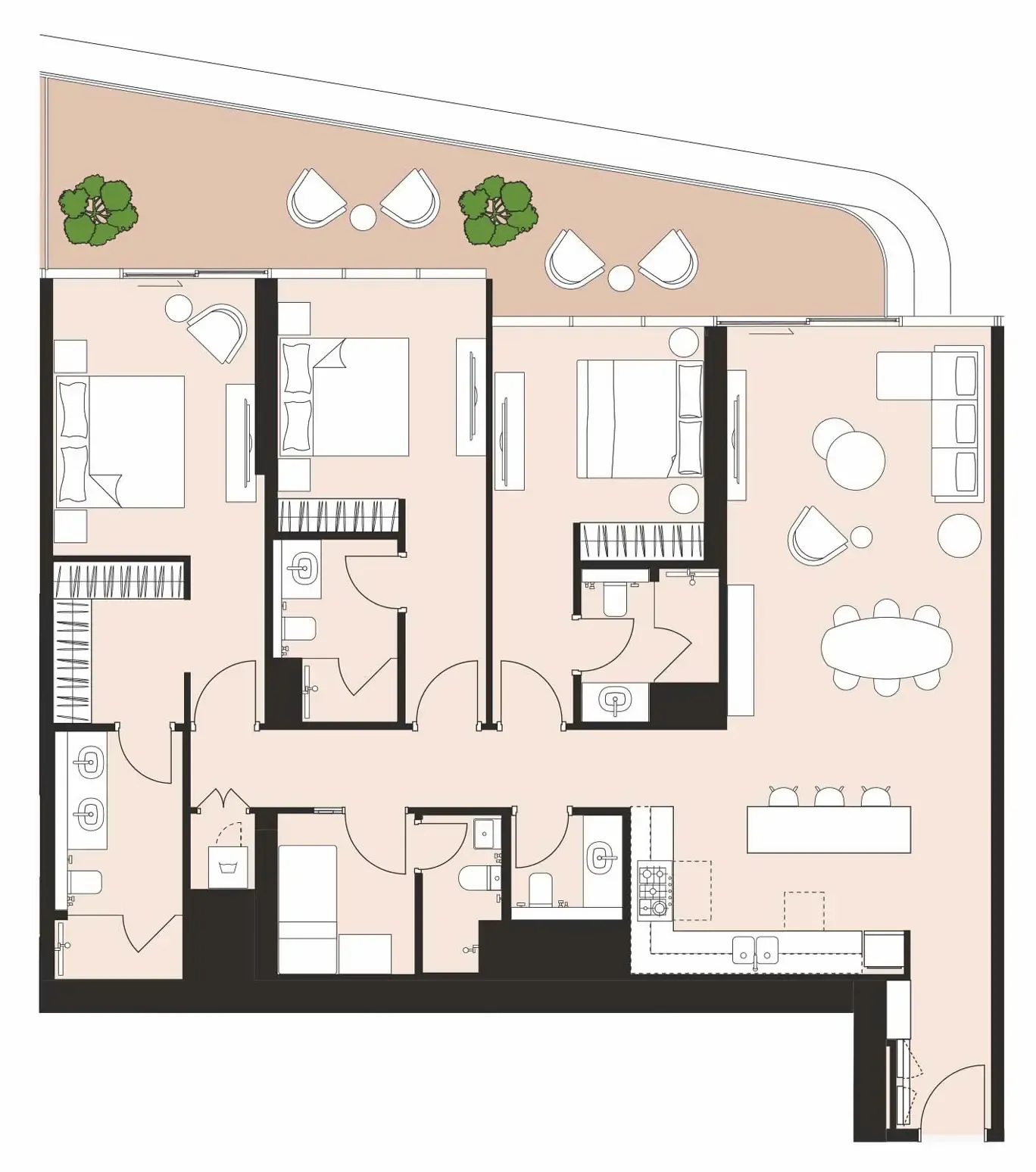 3 bedroom layout