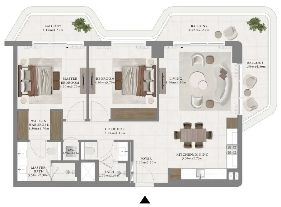 2 bedroom layout