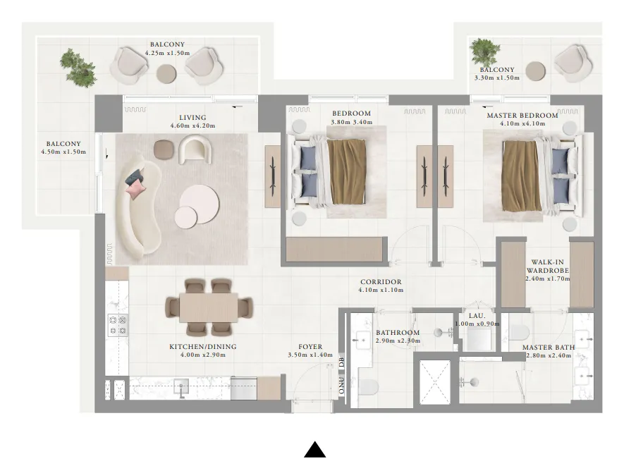 2 bedroom layout
