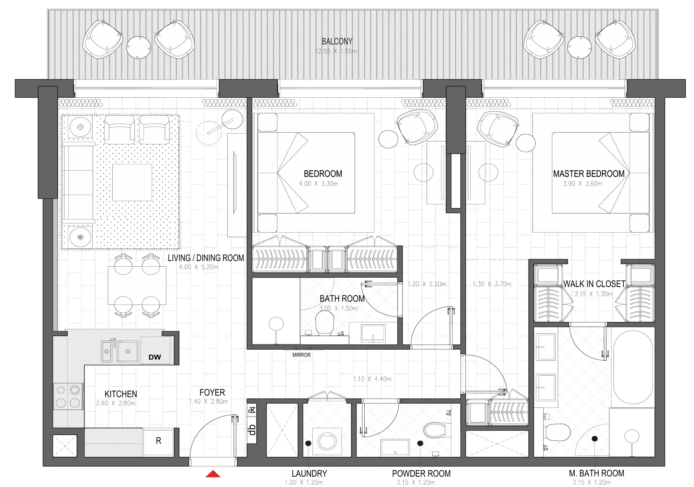 2 bedroom layout