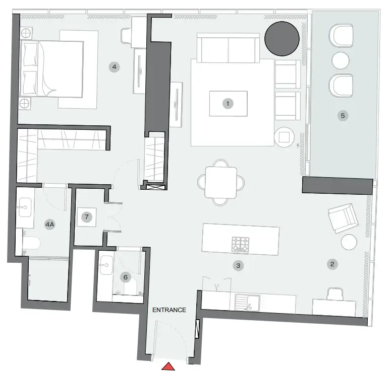 1 bedroom layout