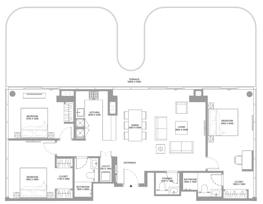 3 bedroom layout