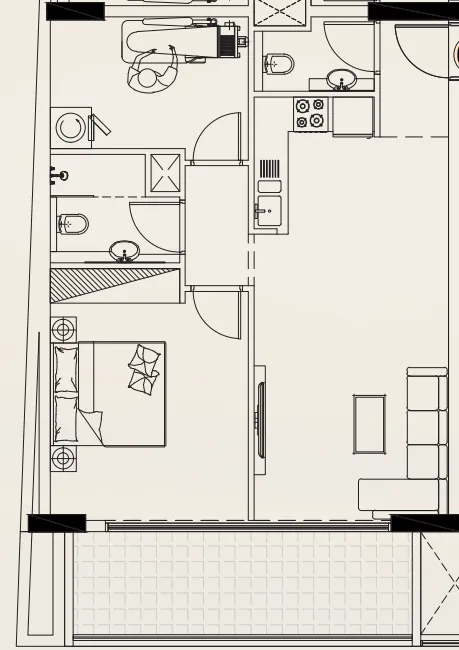 1 bedroom layout