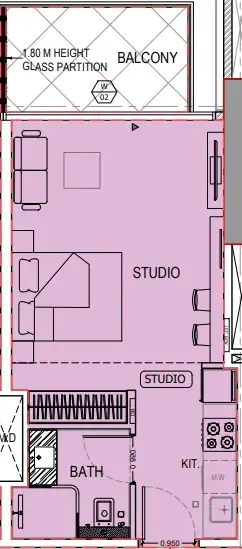 0 bedroom layout