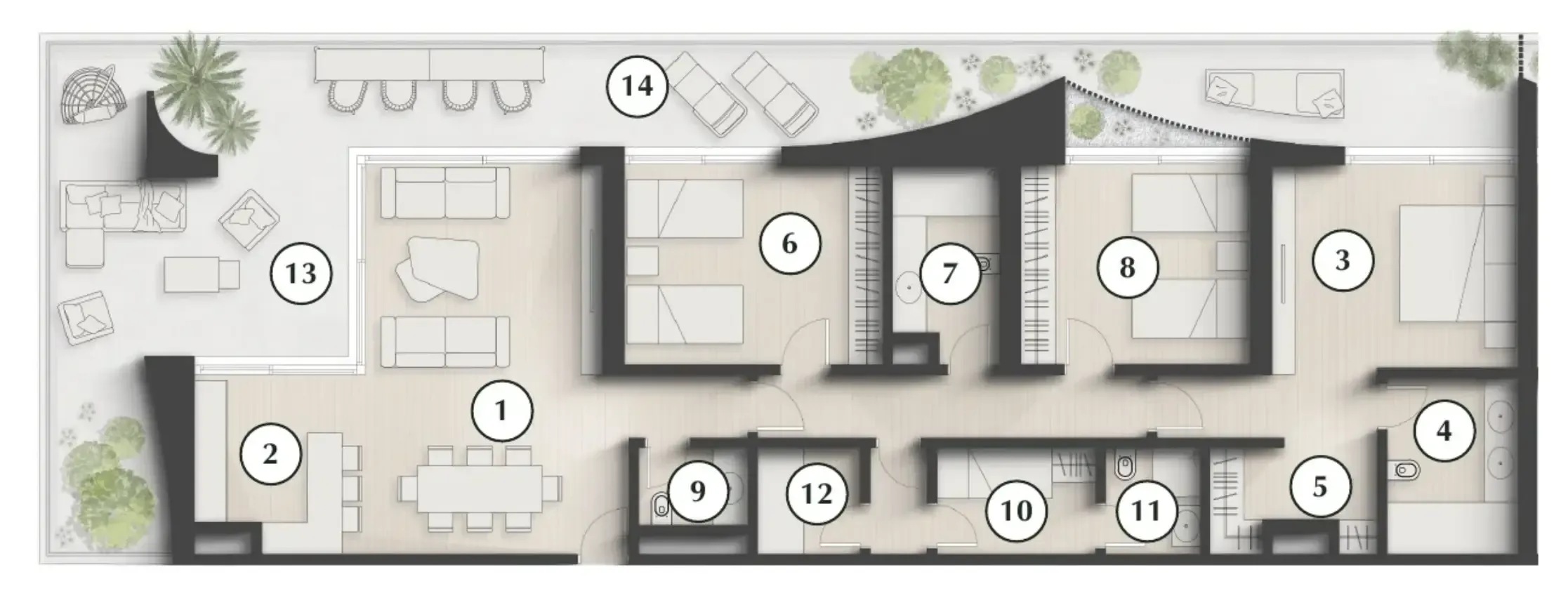 3 bedroom layout