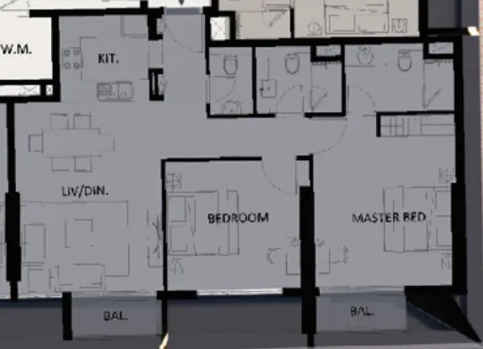 2 bedroom layout
