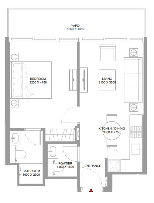 1 bedroom layout