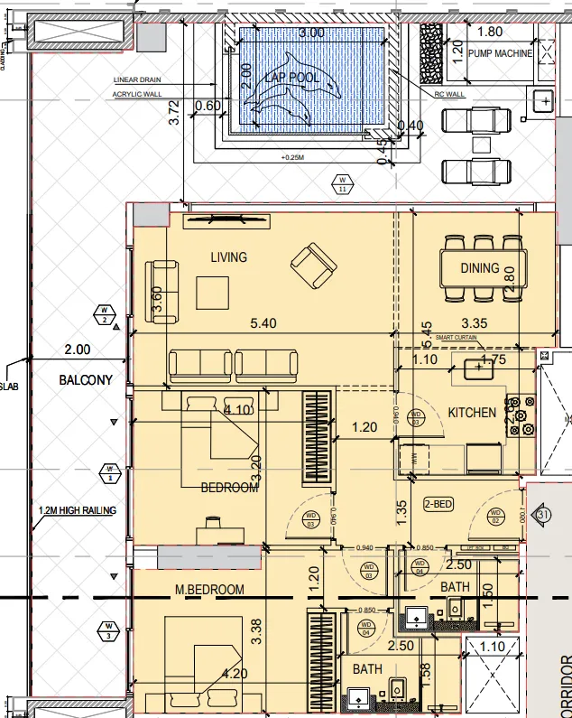 2 bedroom layout
