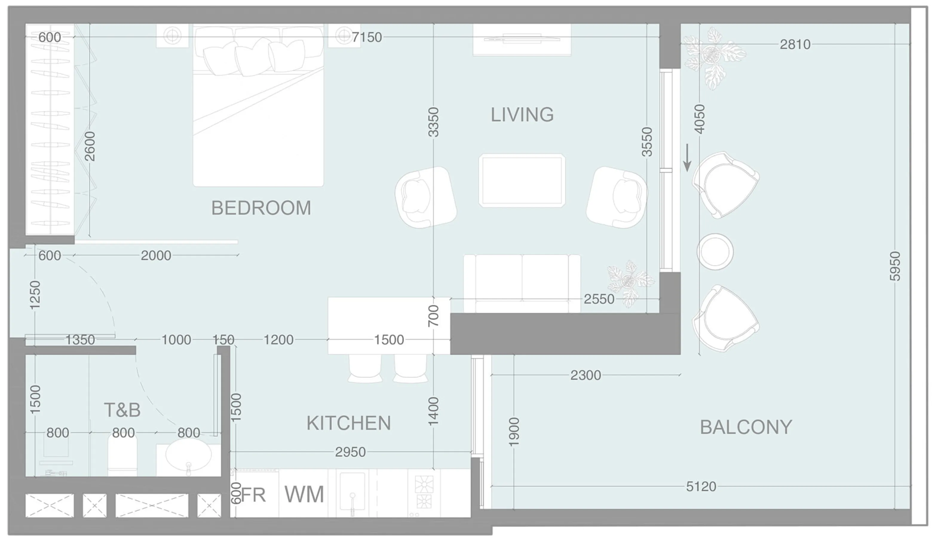 0 bedroom layout