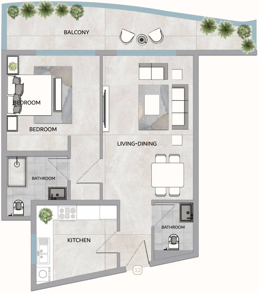 1 bedroom layout