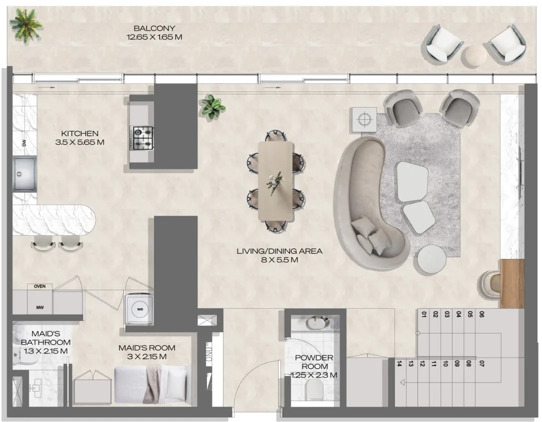 2 bedroom layout
