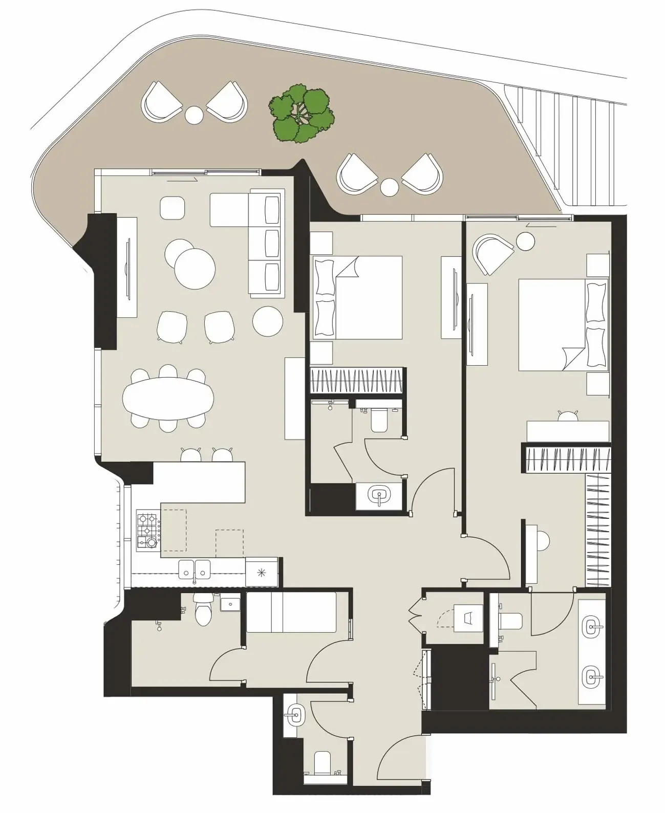 2 bedroom layout