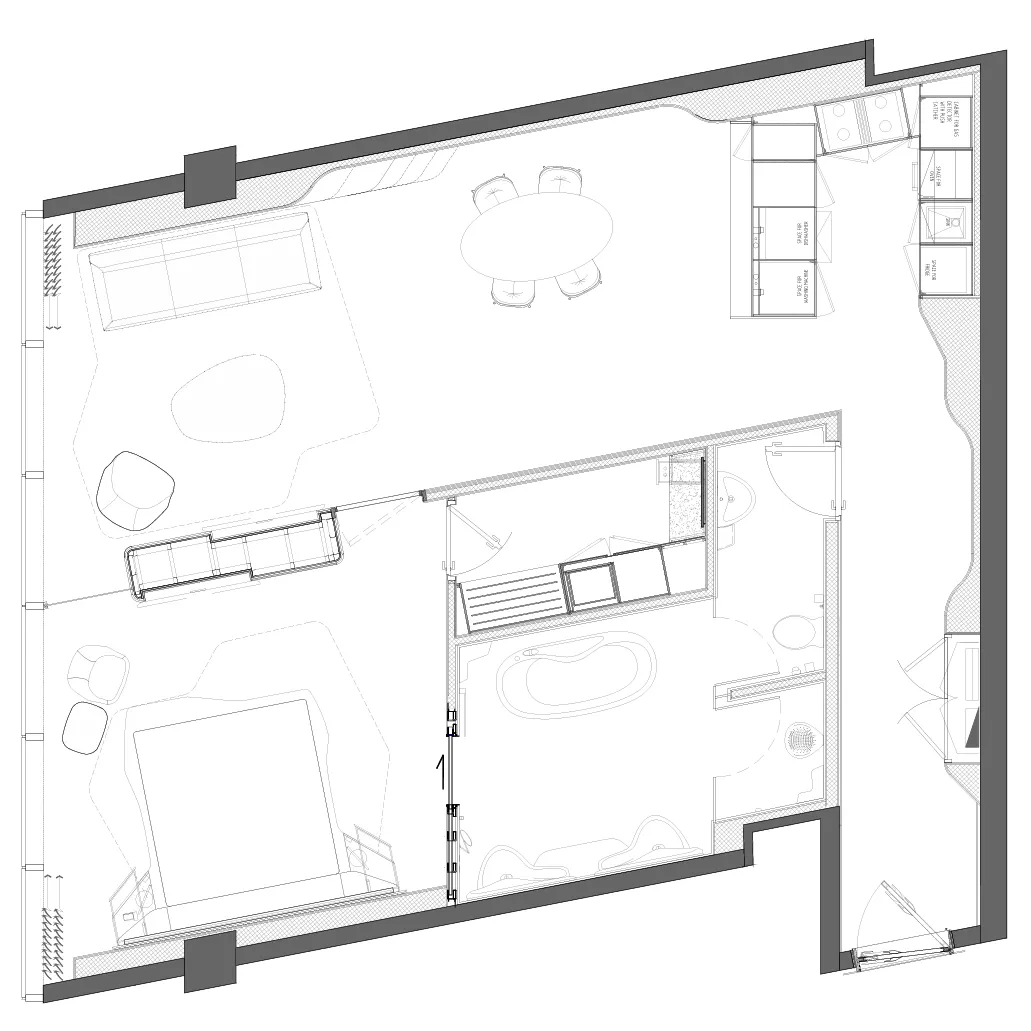 1 bedroom layout