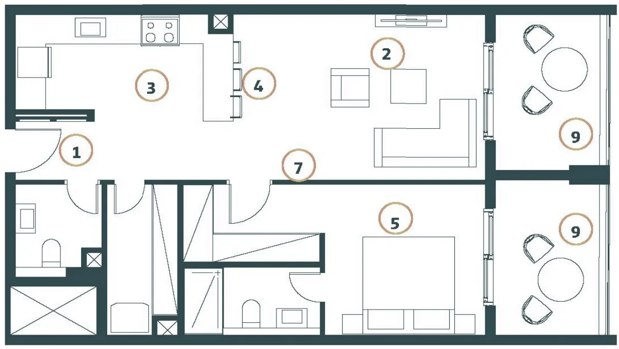 1 bedroom layout