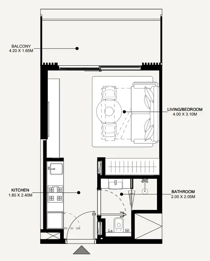 0 bedroom layout