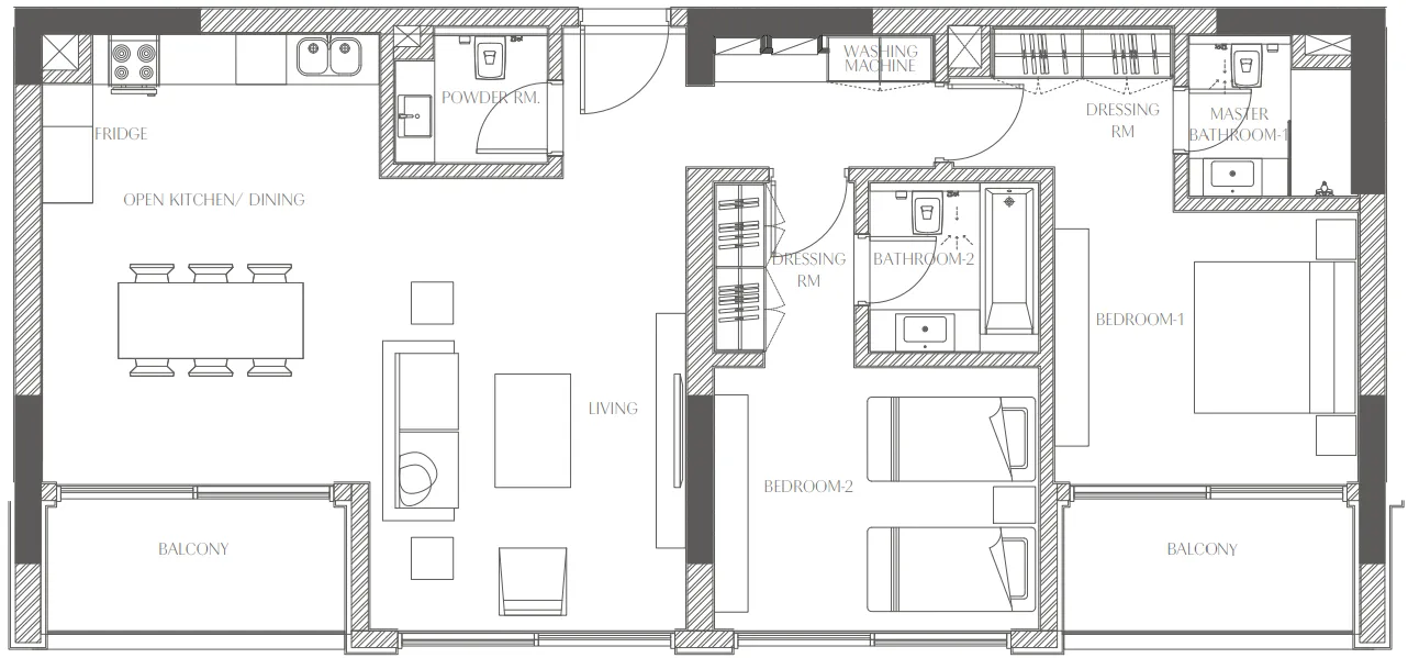 2 bedroom layout