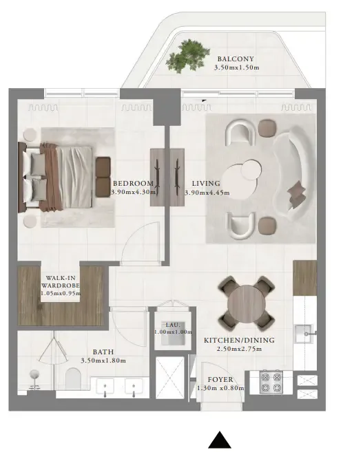 1 bedroom layout