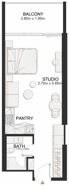0 bedroom layout