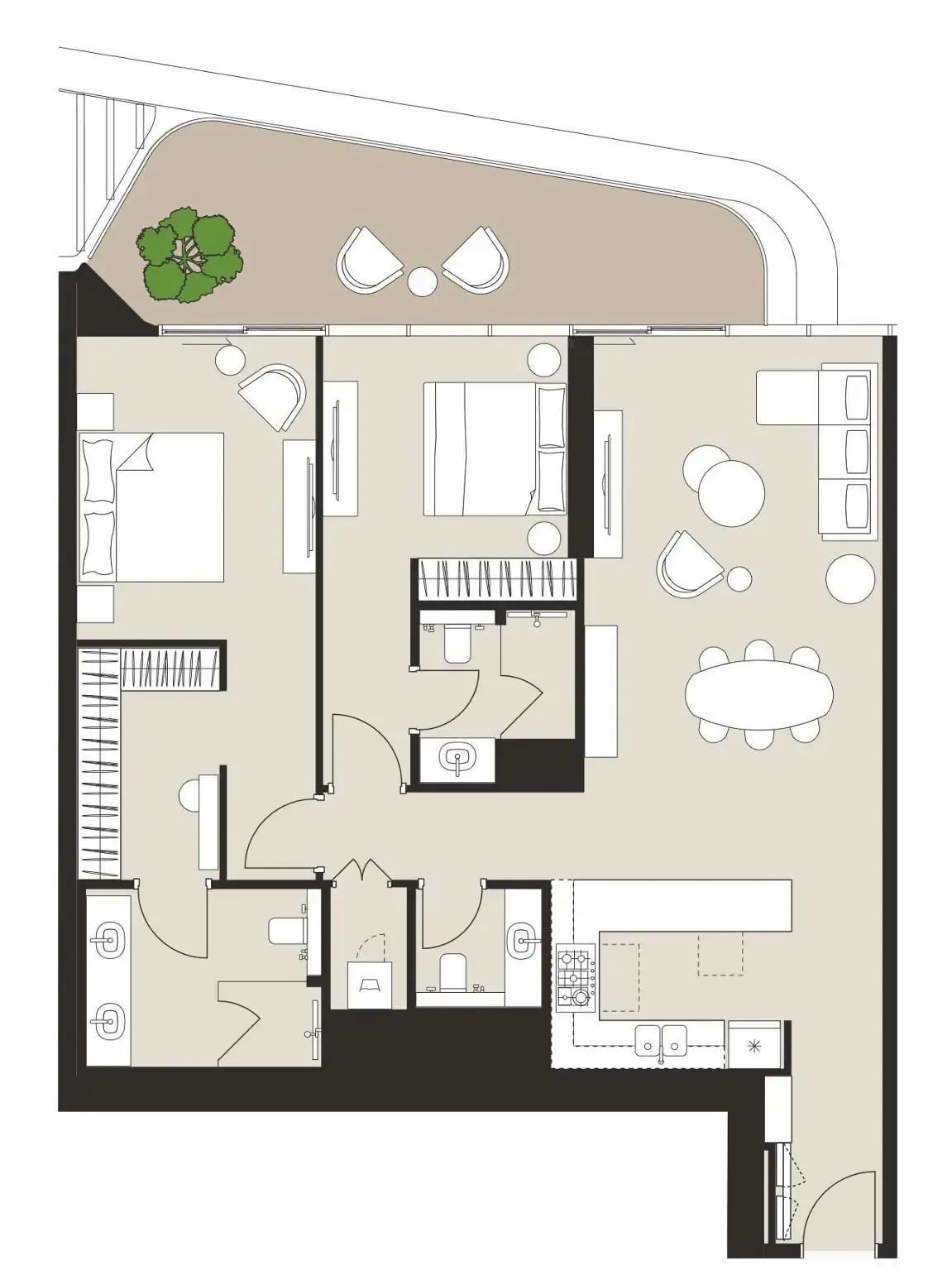 2 bedroom layout