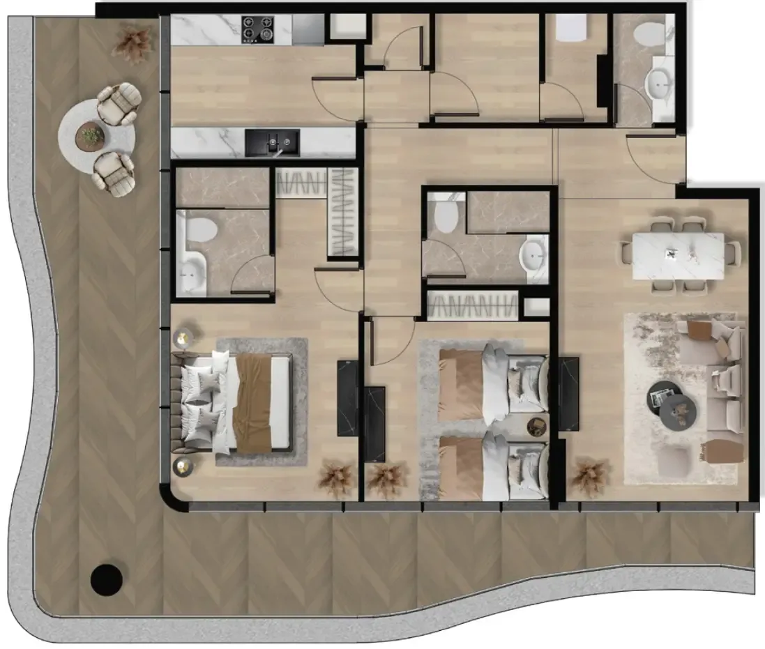 2 bedroom layout