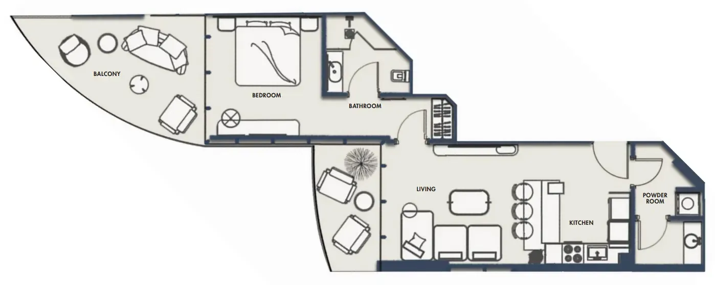 1 bedroom layout