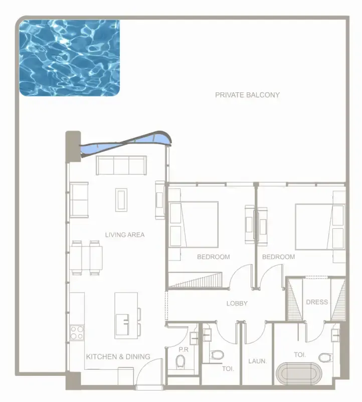 2 bedroom layout