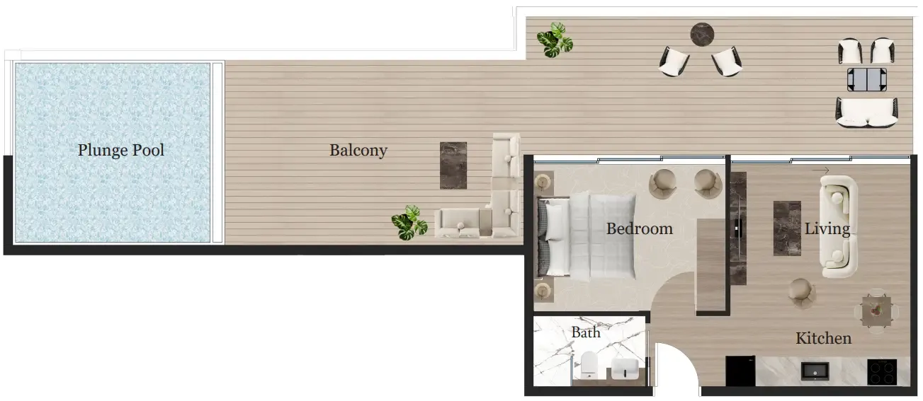 1 bedroom layout