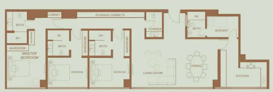 3 bedroom layout