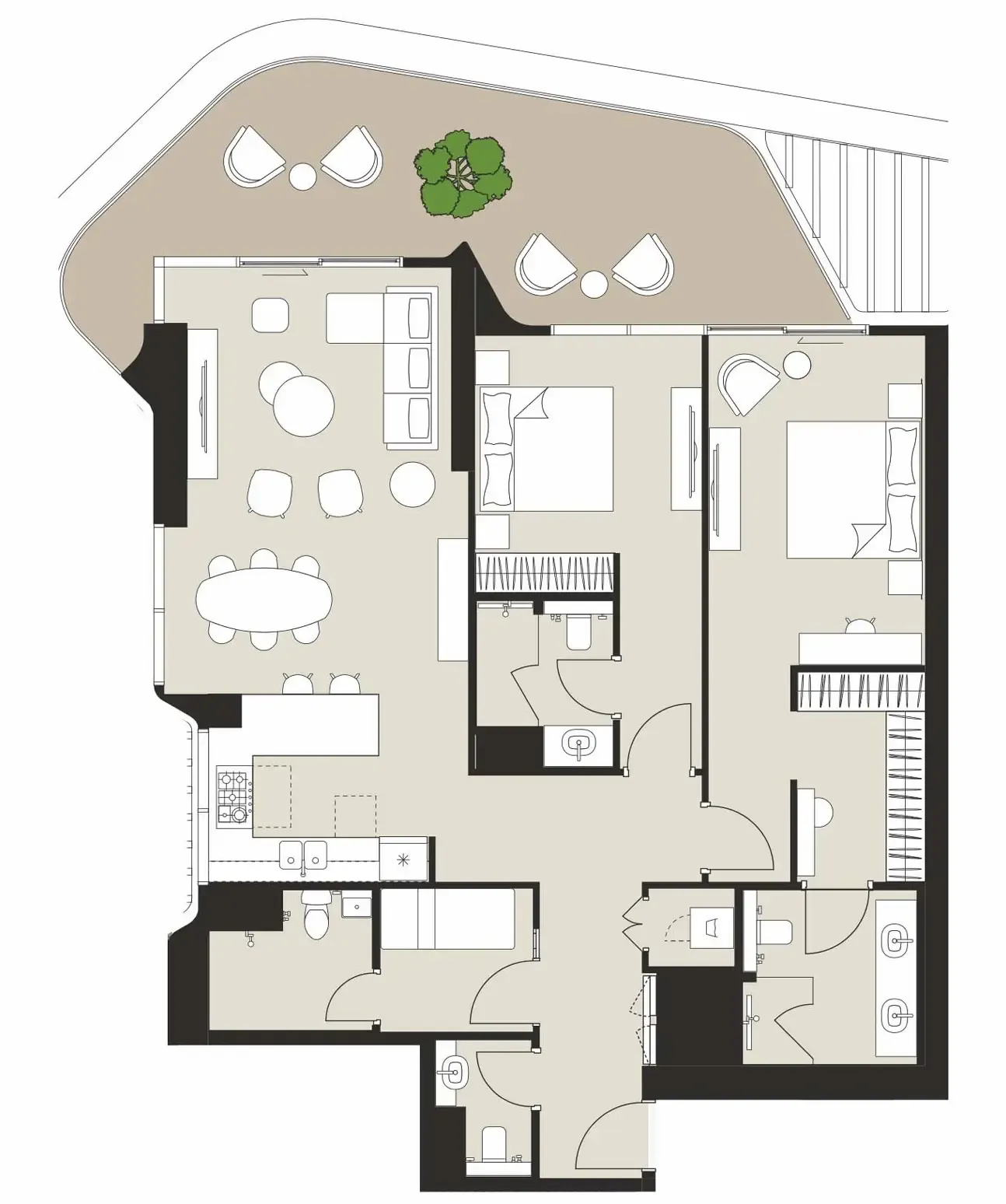 2 bedroom layout