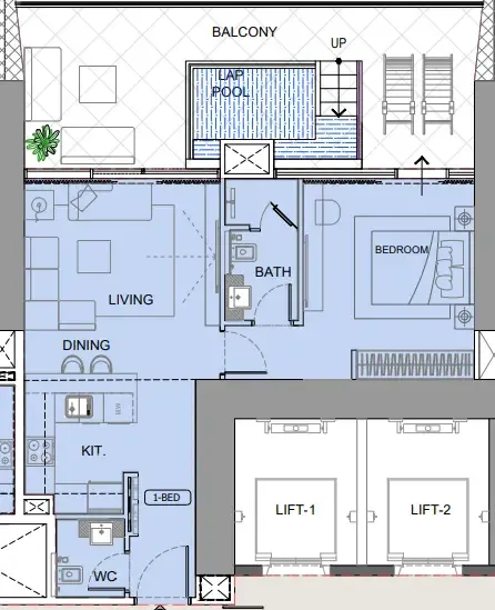 1 bedroom layout
